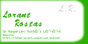 lorant rostas business card